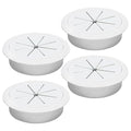 Desk Grommet 2-3/8" (60 mm), Desk Hole Cover for Cables White, Cable Grommet ABS Plastic, Desk Hole Grommet for Office and Home Table Cable, Detachable & Flexible Cable Cord Organizer-4 Pcs