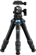 SIRUI AM203 Mini Travel Tripod with 360° B00K Ball Head, Lightweight Aluminum Tripod for Travel and Tabletop Use, Max Load 20lbs/10KG, Folded Height 11.4”, Max Height 16.7”
