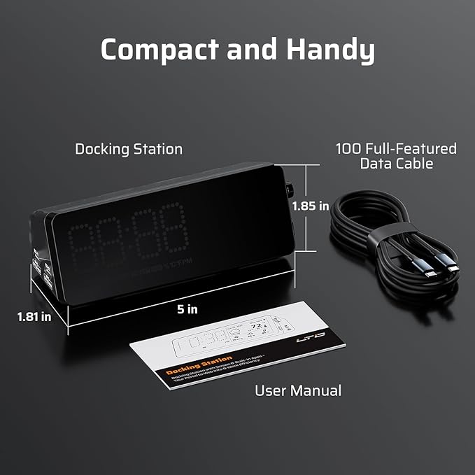 LTC Laptop Docking Station, 7-in-1 USB C Hub with Screen, Multiple Built-in Apps, Multiport Adapter with HDMI 4K@60Hz, 90W Power Delivery, USBC & USBA Data Ports, Dongle for MacBook, Dell, and More
