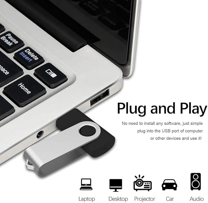 Aiibe 16GB USB Flash Drives - 50 Pack Bulk Thumb Drives, USB 2.0, Zip Drives Wholesale, Black