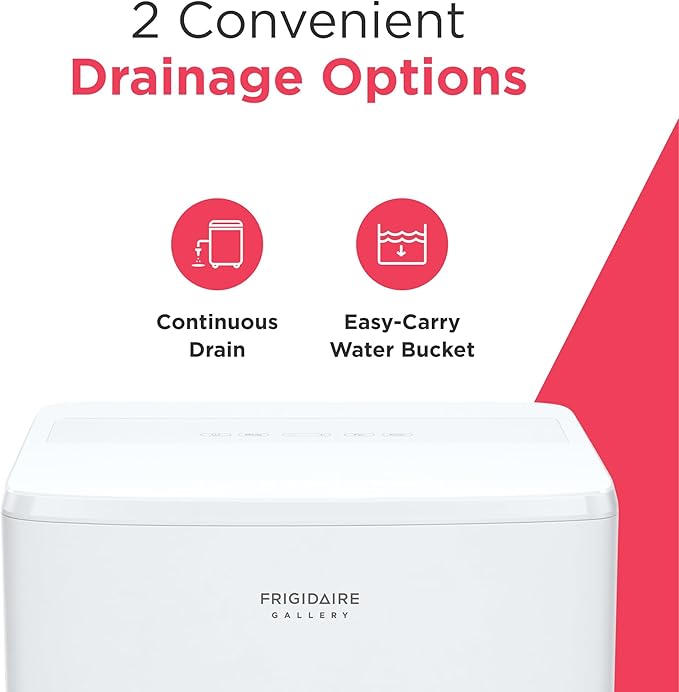 Frigidaire Gallery 2-in-1 35-Pint Dehumidifier with Wi-Fi, Energy Star Certification & Air Quality Monitoring for Small/Medium/Large Rooms & Basements, Custom Humidity Control, Auto Shut Off, White