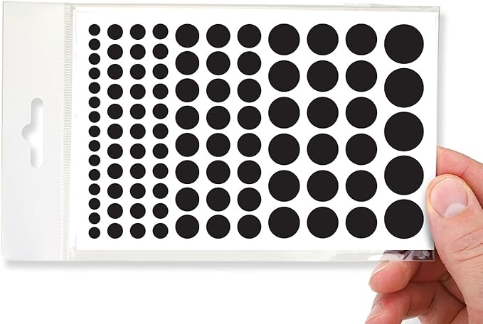 Stackable Webcam/Camera Vinyl Covers | 95 Low-Tack Restickable Webcam Sticker | 5-Sizes | Black 95-Pack (Muted Matte)