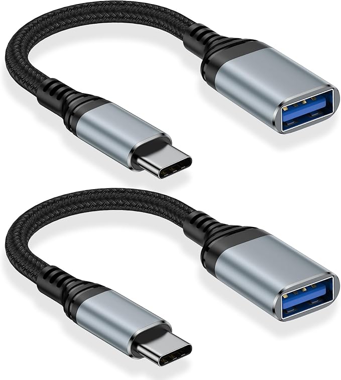 USB C to USB Adapter Type C OTG Cable for iPhone 16 Pro Max/16 Plus/16e/15,Samsung A17/A16/A54/S25/S24/S23, USBC to USB A OTG Adapter for Android,Camera,Card Reader,Flash Drive,MIDI Keyboard,Mac,Hubs