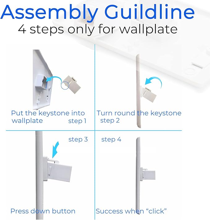 Rapink RJ45 Coupler Inline Adapter Keystone, Female to Female Network Connector 5 Pack for Ethernet Cat6/Cat5e/Cat5 Cable Extender with Gold Plated White