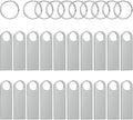 ABLAZE 1GB Flash Drive 20 Pack, Metal USB 2.0 Thumb Drives with Keychains USB Sticks Pendrives (Sliver)