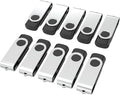 USB Flash Drives 2GB 10 Pack, Wooolken USB 2.0 Thumb Drives with Keychains Memory Stick USB Drive Pendrive for PC Laptop Computer (Black)