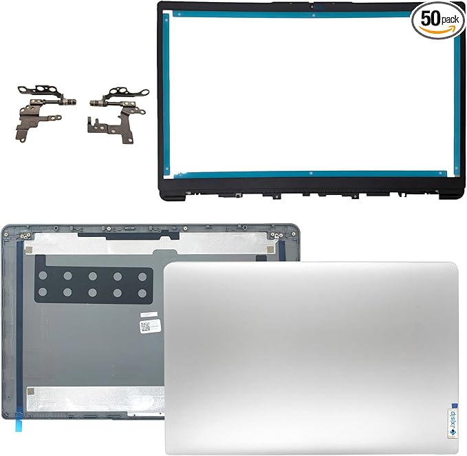 Replacement LCD Cover Back with Bezel with Hings for Lenovo Ideapad 1-15ADA7 82R1 82U4 1 15AMN7 82VG 82X5 1 15ALC7 82R4 Series Laptop Rear Case Top Lid 5CB1M48453 5CB1F36621 5B30S19034