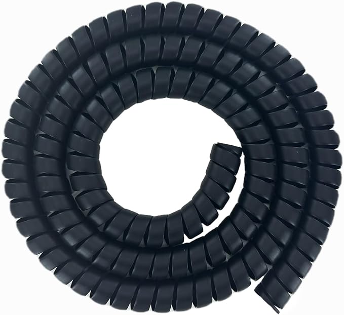 Spiral Wrap Cable Protector - 2.0" OD x 10' Pre-Cut Lengths - Safe Hose Protector to Avoid Wear and Extend Life for Hydraulic Pneumatic Hoses