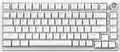 YUNZII B75 Mechanical Keyboard,75% Layout with Knob,Hot Swappable RGB Backlit Gasket Mounted, Creamy Typing, Double-Shot PBT Keycaps,Cherry Profile,for Win/Mac (White, Blue Grey Tactile Switch)