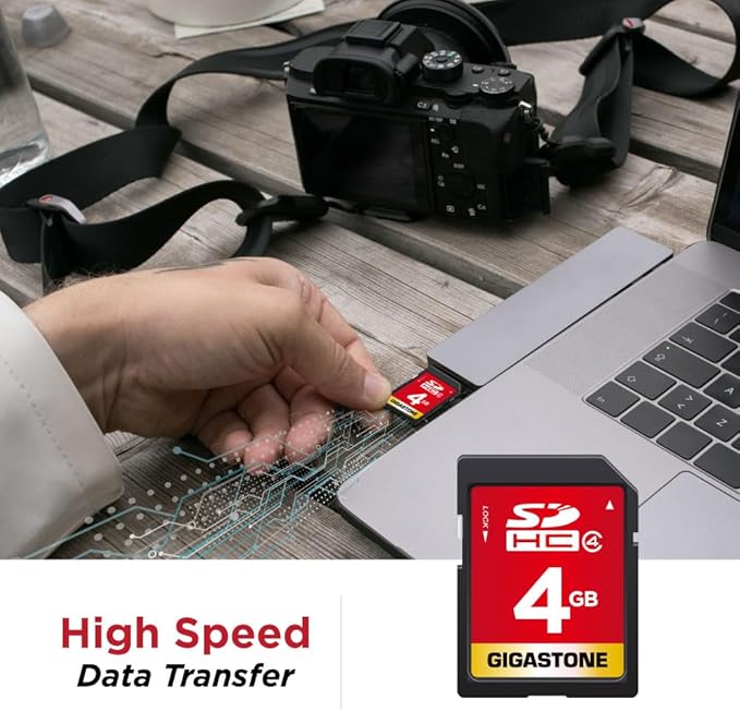 GIGASTONE 4GB SD Card 10-Pack SDHC Class 4 Memory Card for Photo Video Music Voice File DSLR Camera DSC Camcorder Recorder Playback PC Mac POS (Pack of 10)