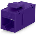 Everest RJ45 CAT6 Keystone Coupler in Purple (48-Pack) - Purple Ethernet Jacks