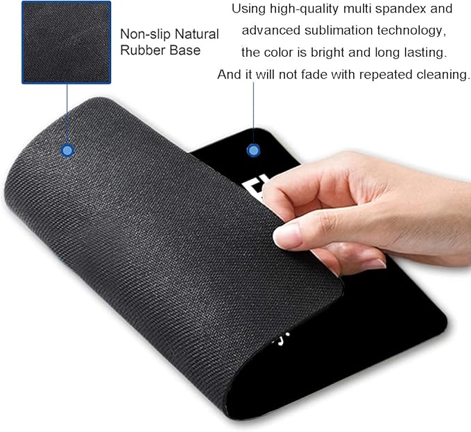 Hokafenle Mouse Pad, Motivational Mouse Pad Inspirational Quotes, Mouse Mat Square Waterproof Mouse Pads, Non-Slip Rubber Base MousePads for Office Laptop