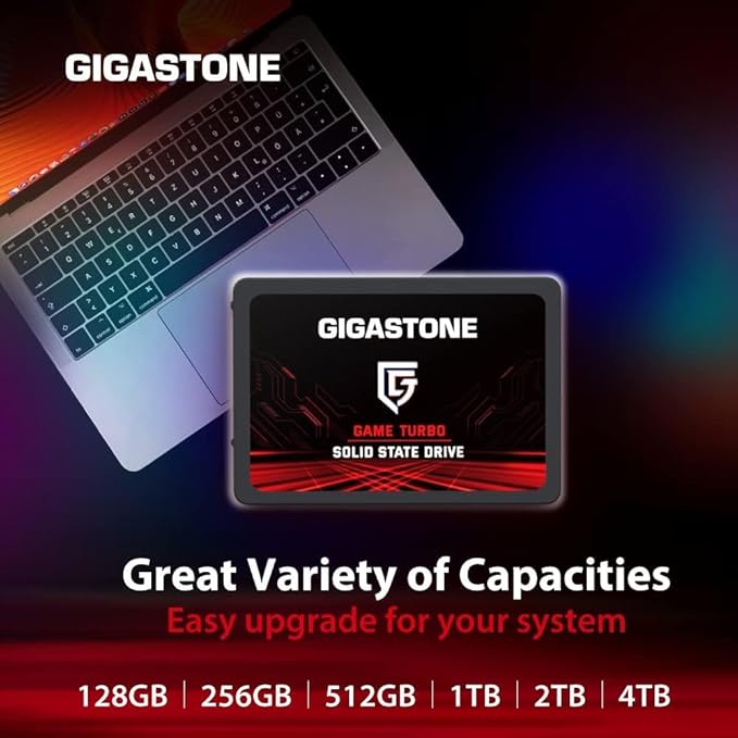 GIGASTONE SATA SSD 128GB (20-Pack) 2.5 inch SSD 520MB/s Upgrade Laptop PC Memory and Storage PS4 HDD Replacement 2.5" Internal Solid State Hard Drives SATA III SLC Cache 3D NAND Game Turbo Performance