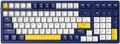 Wireless Mechanical Keyboard, Triple Mode 2.4G/USB-C/BT Gaming Keyboards 100 Keys Ice-Blue Backlit, Red Switch Keyboard | Rechargeable Mechanical Gaming Keyboards | Blue/White/Yellow