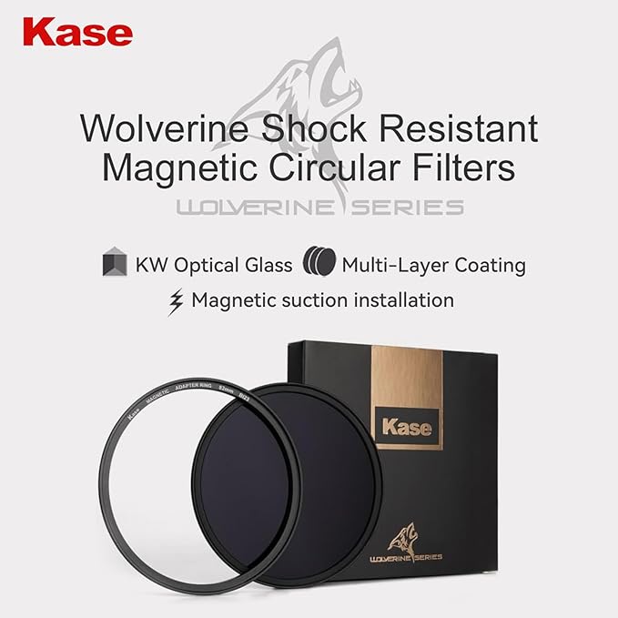 Kase Wolverine 82mm ND100000 16.5 Stop Magnetic Neutral Density Filters Incl Adapter