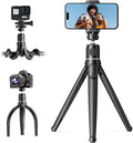 UBeesize Camera Tripod with Remote, Flexible Tripod Stand with Phone Holder and Action Camera Mount Adapter for iPhone Samsung Cellphones, Canon Nikon Sony Cameras