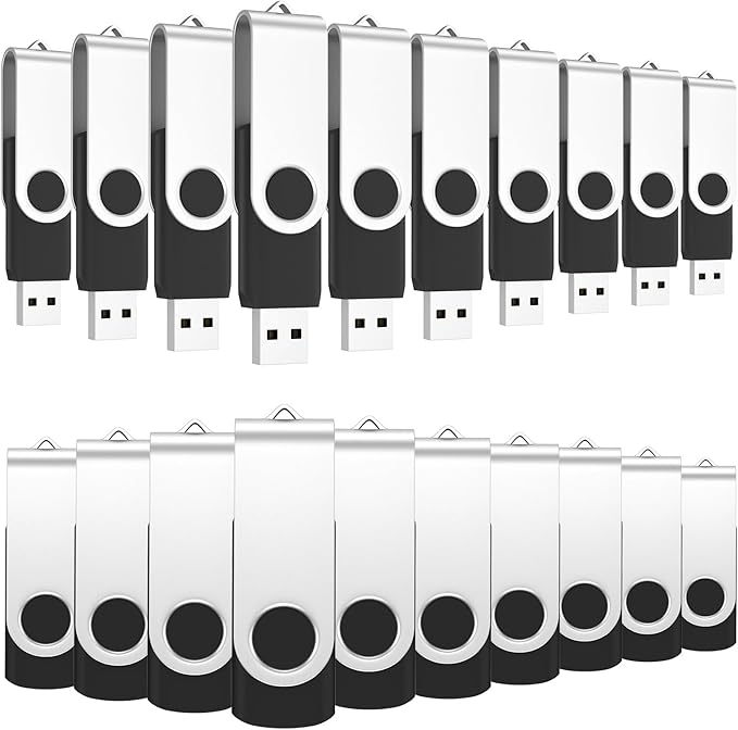 ABLAZE 512MB Flash Drives 500 Pack, USB 2.0 Thumb Drives Bulk Swivel Memory Stick Bulk USB 500 Pack Pendrives 512MB (Black)