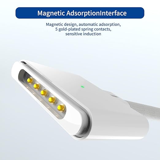 140W USB-C to Magnetic 3 Cable, Safe Charging Cable Compatible with MacBook Pro 2021 M1 Pro & Max 14" 16", MacBook Air 2022 M2, 2023 M2 Pro & Max 14" 16" - 6.6ft White