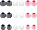 Silicone Replacement Earbud Tips - Fit Most In-Ear Earbuds (Inner Hole 3.8mm - 5.1mm) - 9 Pairs S M L