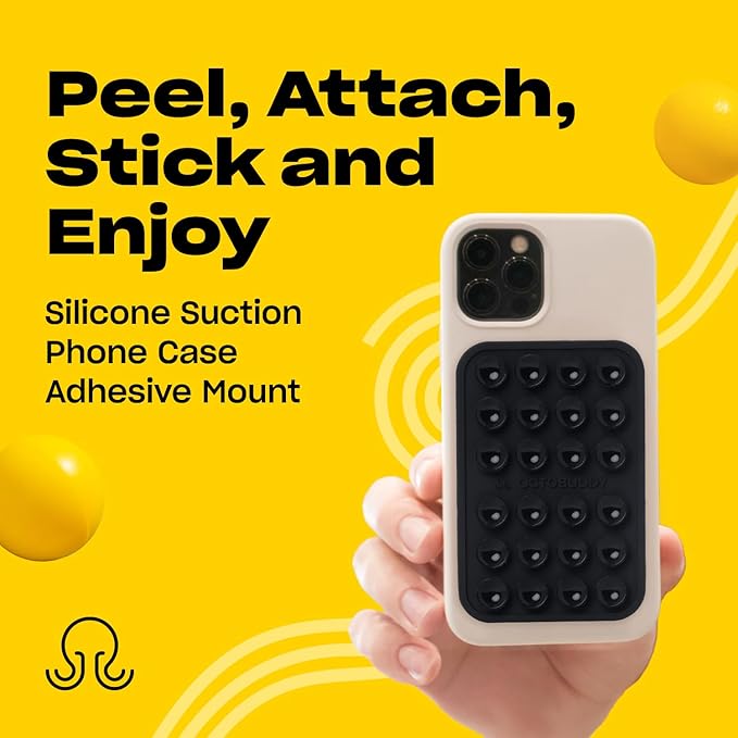 Classic MAX - Silicone Suction Phone Case Adhesive Mount - Hands-Free, Strong Grip Holder for Selfies and Videos - iPhone and Android Compatible - 2.6″ x 3.9″, Darth Vader
