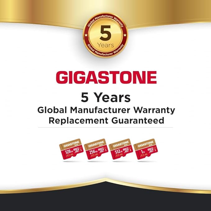 [5-Yrs Free Data Recovery] GIGASTONE 128GB Micro SD Card with USB 3.2 Type C Card Reader, 4K Camera Pro MAX, Speed Up to 120MB/s Compatible with Gopro, DJI, Dash Cam, MicroSDXC UHS-I A2 V30 U3