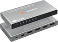 J-Tech Digital 4K 60Hz 4x1 HDMI & USB-C Switch | 3 HDMI + 1 USB-C Input, 1 HDMI Output | Compatible w/HDR & Dolby Vision | IR Remote, Auto Switch, CEC, Digital Audio [JTECH-4KSW3H1C]