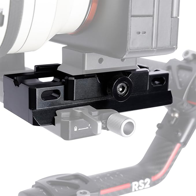NICEYRIG Extended Quick Release Plate for Manfrotto-Style to Quick Release Clamp for Arca-Swiss, Tripod to Gimbal Adapter Applicable for DJI RS 4/4 Pro/3/3 Pro/2/RSC2, Ronin S - 563