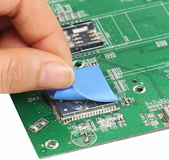 OwlTree 4 Pack Thermal Pad,100x100mm 0.5mm 1mm 1.5mm 2mm Highly Efficient Thermal Conductivity 6.0 W/mK,Heat Resistant Silicone Thermal Pads for Laptop Heatsink CPU GPU SSD IC LED Cooler