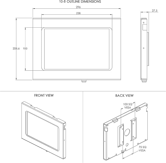 TABcare Locking Security Metal Case for Apple iPad 5/6, iPad Pro 9.7", iPad Air 1/2 9.7" Tablet (White)