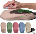 Ergonomic Raised Mouse Pad Wrist Support with Bilateral Slope Memory Foam Mousepad for Wrist Rest and Carpal Tunnel Pain Relief 11.8x7.9〃 Apricot Pink