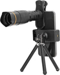 Portable 32X Phone Camera Lens HD Zoom Lens Clip On, Double Adjustment Eyepiece System, Large Aperture Objective Lens, Multiple Use Modes, Widely Applicable for Photo Video