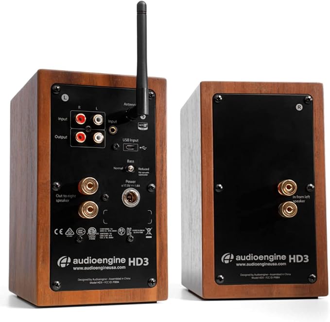 Audioengine A2-HD (HD3) Bluetooth PC and Computer Desktop Speakers with aptX HD - USB, RCA, Headphone