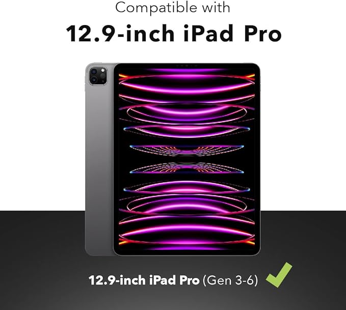 ZAGG Pro Keys Wireless Keyboard & Detachable Case for iPad Pro 12.9 - Backlit Keys, Apple Pencil Holder, 6.6ft Drop Protection
