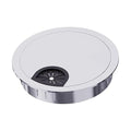 Desk Grommet 2 Inch 50mm, Zinc Alloy Computer Desk Wire Hole Cover, Office Desktop Cord Cable Hole Metal Ring, Silver Tone