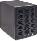 Syba 5 Bay Tool Less Tray Hot Swappable 2.5" 3.5" SATA III RAID HDD External USB 3.0 Enclosure Windows MacOS SY-ENC50118