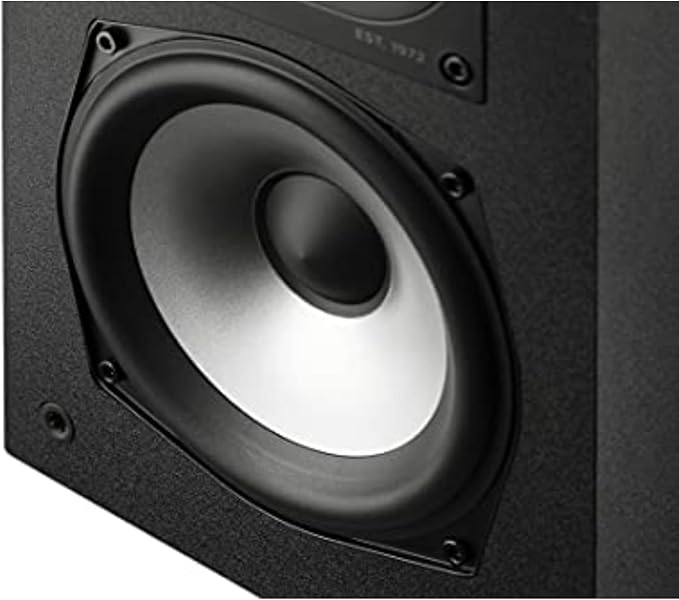 Polk Monitor XT15 Pair of Bookshelf or Surround Speakers - Hi-Res Audio Certified, Dolby Atmos & DTS:X Compatible, 1" Terylene Tweeter & 5.25" Dynamically Balanced Woofer (Pair, Midnight Black)
