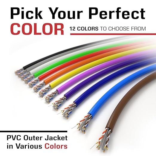 Dripstone CAT6 Ethernet Cable 1000ft Bulk Network LAN Wire 23AWG Solid UTP 550MHz High-Speed Internet Cable Gaming, Streaming, Office, Home Use, Pull Box, Cat6 Bulk, Stable Connectivity - Brown