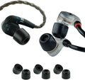 Comply 500 Core Series | Memory Foam Replacement IEM Ear Tips for KZ, Moondrop, FiiO Sennheiser & More | Superior Noise Isolation, Ultimate Comfort, Secure Fit | Round, Black, Medium (3 Pairs)