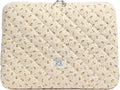 Puffy Laptop Sleeve 13-15.6 Inch Cute Quilted Laptop Protective Case Padded Floral Computer Sleeve for MacBook (A-Yellow, 15 Inch)