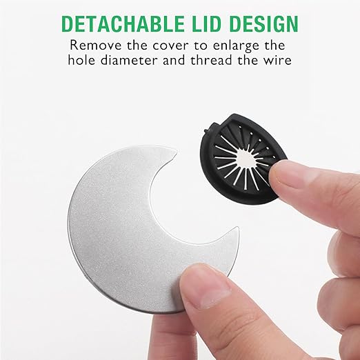 5 Pcs Desk Grommet 2" / 50 mm, Desk Cord Hole Cover, Cable Grommet ABS Plastic, Desk Hole Grommet for Home & Office Pc, Detachable Cable Cord Organizer-Silver Sand