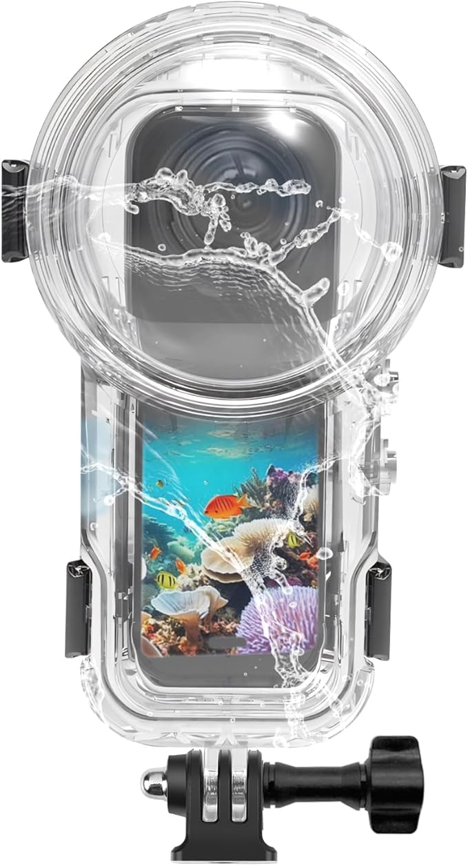 PULUZ Invisible Dive Case for Insta360 X5, [196ft/60m] Waterproof Case Diving Housing Cover Protective Underwater Shell for Insta 360 X5 Action Camera Accessories