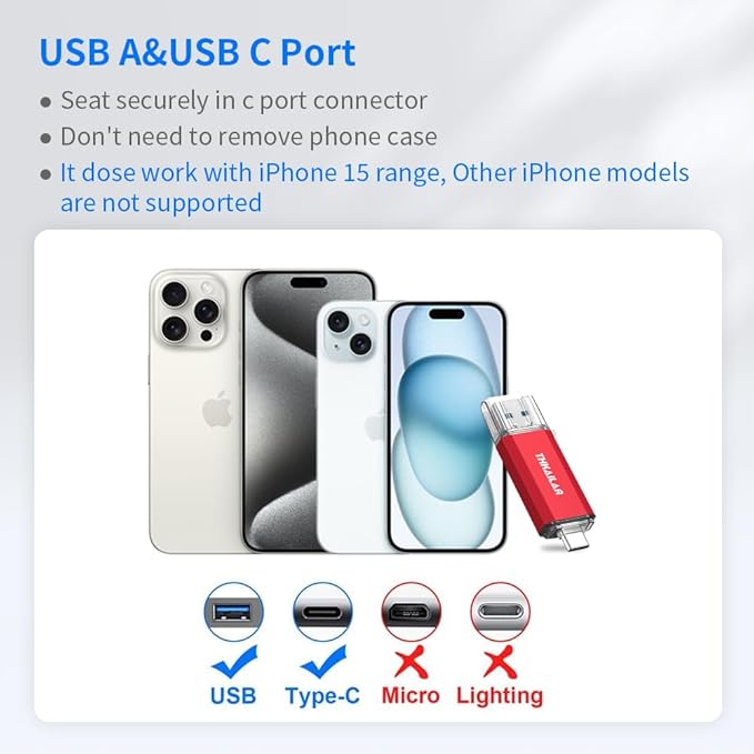 Thkailar 32GB 3 Pack USB C Memory Stick OTG USB 3.1 Thumb Drive Compatible with Android Phone,MacBook Pro,Laptops,Tablets,PC