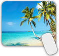 Mouse Pad, Gaming Mouse Pad, Non-Slip Rubber Base Mouse Mat with Designs for Laptop, Computer & Office, 9.5 x 7.9 x 0.12 inches (Coconut Trees on The Beach)