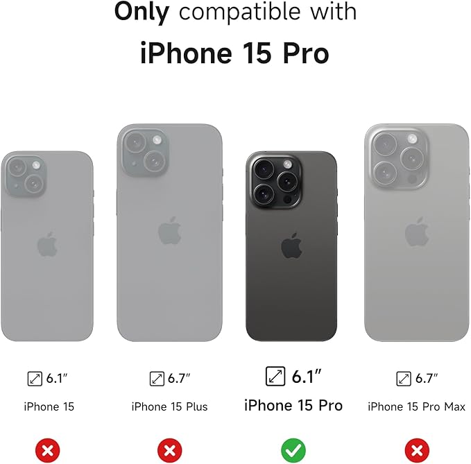 SURITCH for iPhone 15 Pro Case with Magnetic Camera Slide Cover and Adjustable Kickstand, Compatible with MagSafe, Shockproof Bumper Case Slim Protective Cover 6.1 Inch, Green
