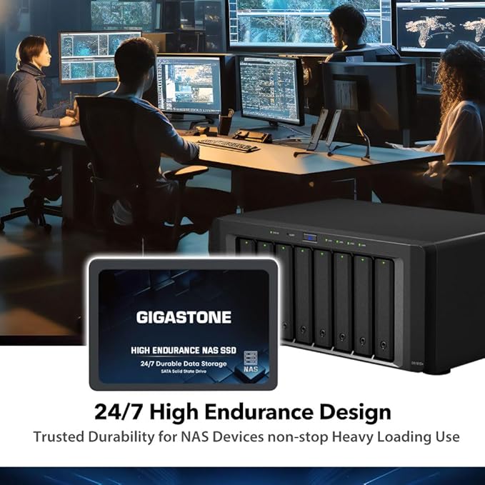 Gigastone 1TB NAS SSD Drive (6-Pack) 24/7 Durable TLC High Endurance RAID Data Storage Network Attached Storage 2.5" SATA Internal Solid State Hard Drives