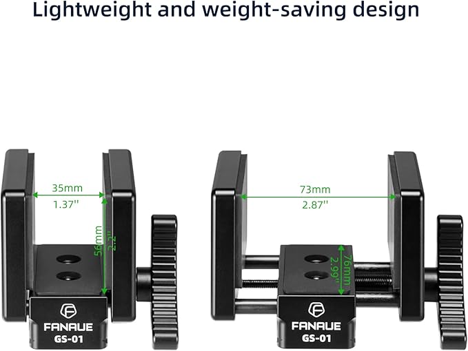 FANAUE GS-01Arca Swiss Rifle Saddle Mount, Hunting Tripod Clamp with Quick Release Plate, Shooting Tripod Rest, Enhanced Accuracy Ball Head & Adapter for Hunting and Shooting