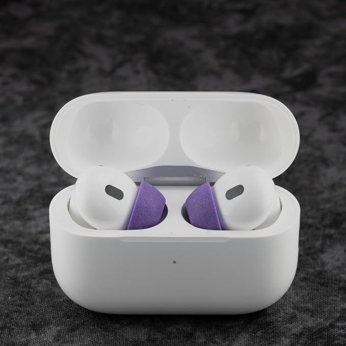 Comply TrueGrip MAX | Premium Memory Foam Replacement Earbud Tips for Apple AirPods Pro 1 & 2 | Long Lasting Comfort, MAX Durability, Secure Fit, Superior Noise Isolation| Purple (Medium) (1 Pair)