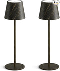 2-Pack Copper Cordless Table Lamp,Rechargeable LED Desk Lamp,5000mAh Battery Operated Lamp,3000K Warm Light Stepless Dimming,IP54 Waterproof Portable Table Light for Restaurant/Camping,Copper