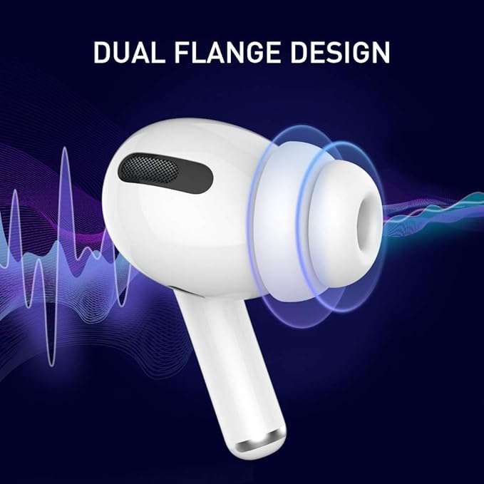 Delidigi for 6 Pairs AirPods Pro 2nd/1st Generation Replacement Ear Tips,Noise Reduction Silicone Earbuds Earplug Accessories Built-in Dust Guard Screen&Fit in The Charging Case S/M/L Size