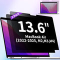 2-Pack Privacy Screen Protector for MacBook Air 13.6 Inch (2022-2025, M2, M3, M4) – Matte Laptop Privacy Screen Anti Blue Light Glare Filter for Models A2681 A3113 A3240